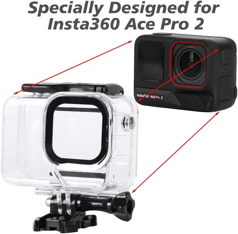 Shoot Waterproof Case with Anti-Fog Insert for Insta360 Ace Pro 2,Waterproof up to 30M/98FT, Dive Case Shell for Insta360 Ace Pro 2 Action Camera - Image 5